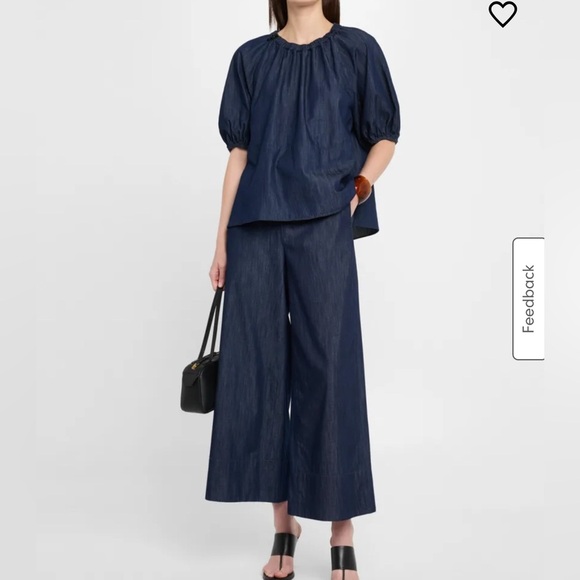 Theory wide leg linen pants - Picture 1 of 5